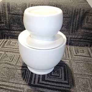 Elegant White Ceramic Butter Bell